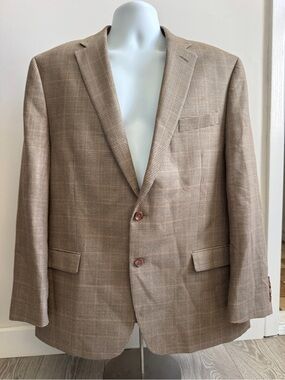 Lauren Ralph Lauren Tan Glen Plaid Sport Coat